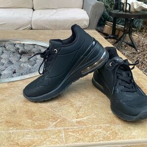 Sketchers air cooled memory foam wedge lace up.